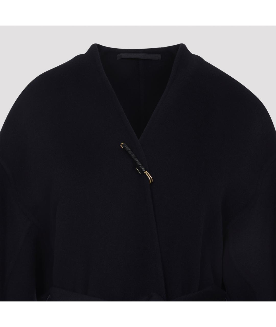 Carven Темно-синее шерстяное пальто, фото 5