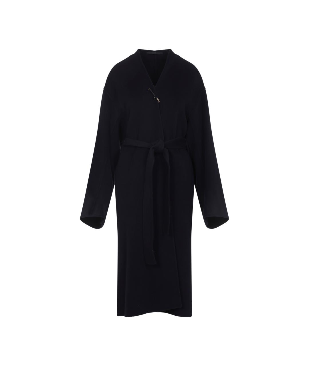 Carven Темно-синее шерстяное пальто, фото 1