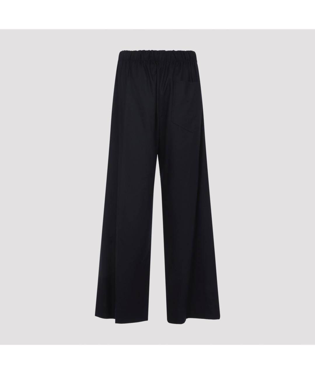 Carven Темно-синие шерстяные прямые брюки, фото 4