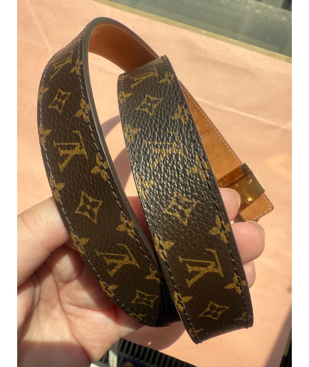 LOUIS VUITTON Коричневый ремень, фото 4