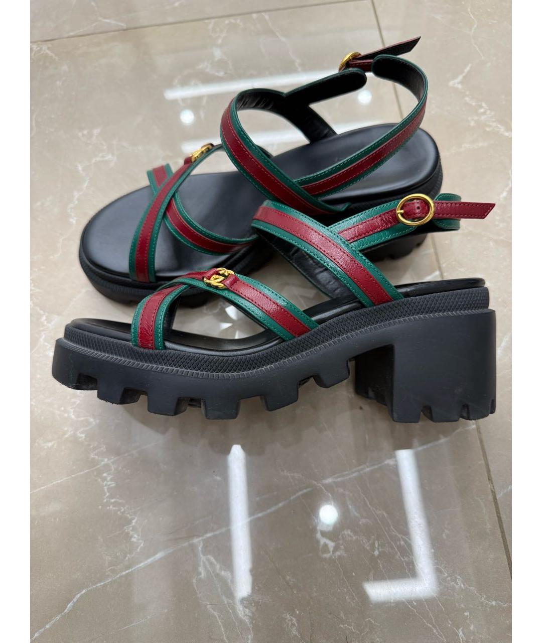 GUCCI Босоножки из лакированной кожи, фото 5