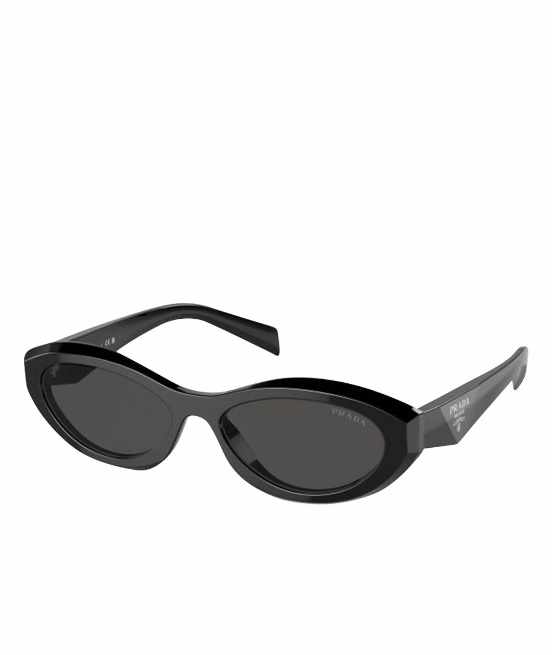 PRADA Черные пластиковые солнцезащитные очки, фото 1
