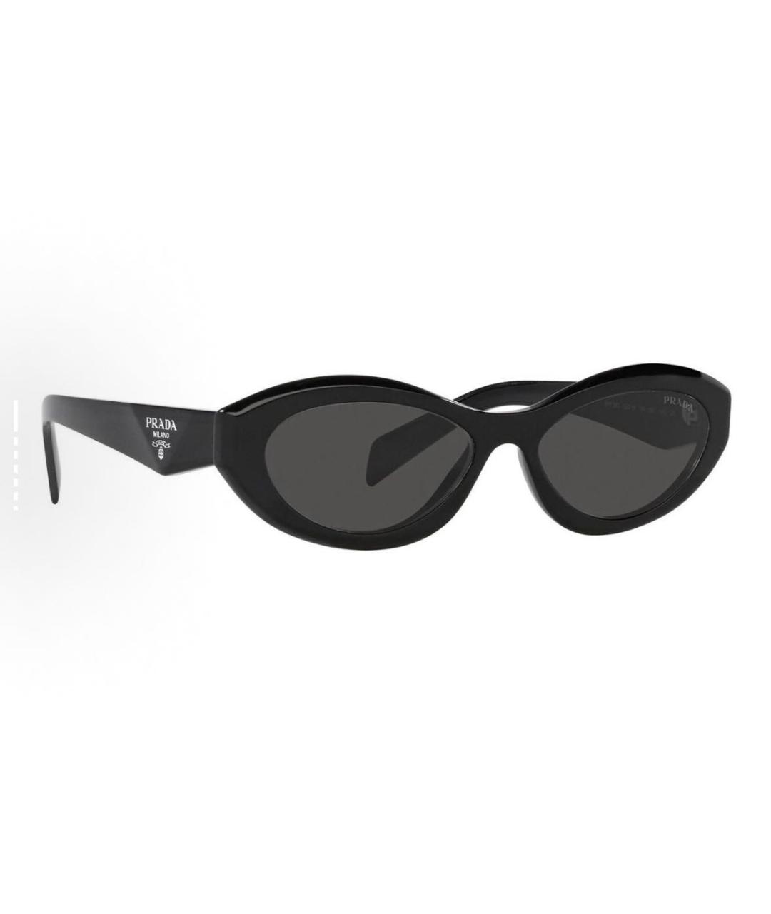 PRADA Черные пластиковые солнцезащитные очки, фото 3