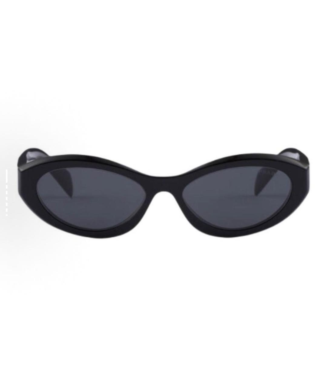 PRADA Черные пластиковые солнцезащитные очки, фото 2