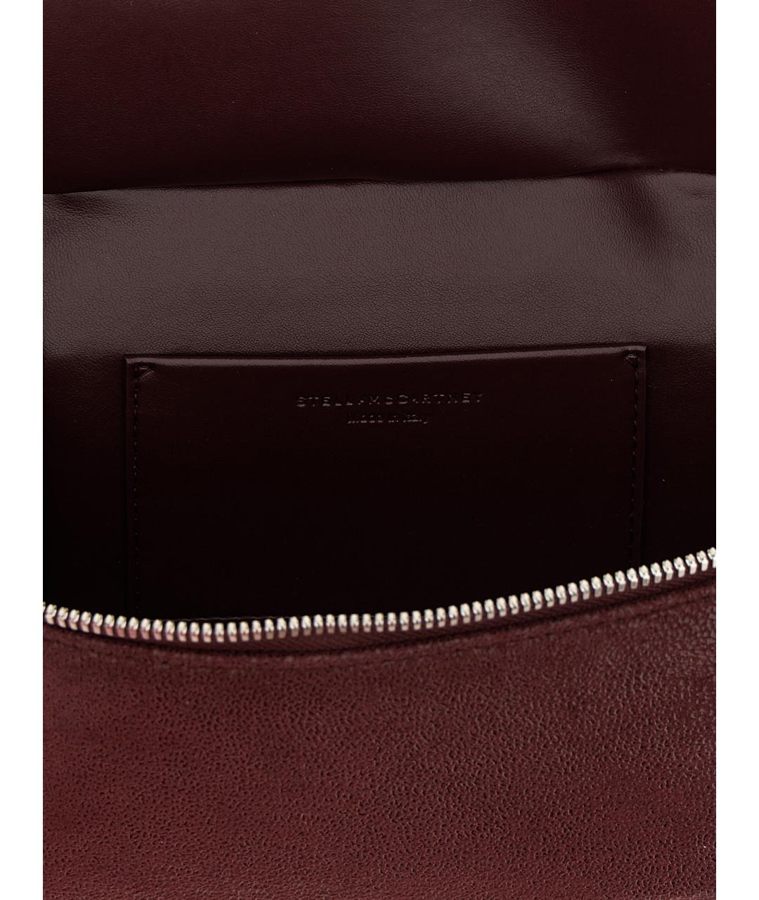 STELLA MCCARTNEY Бордовая сумка с короткими ручками из искусственной кожи, фото 4
