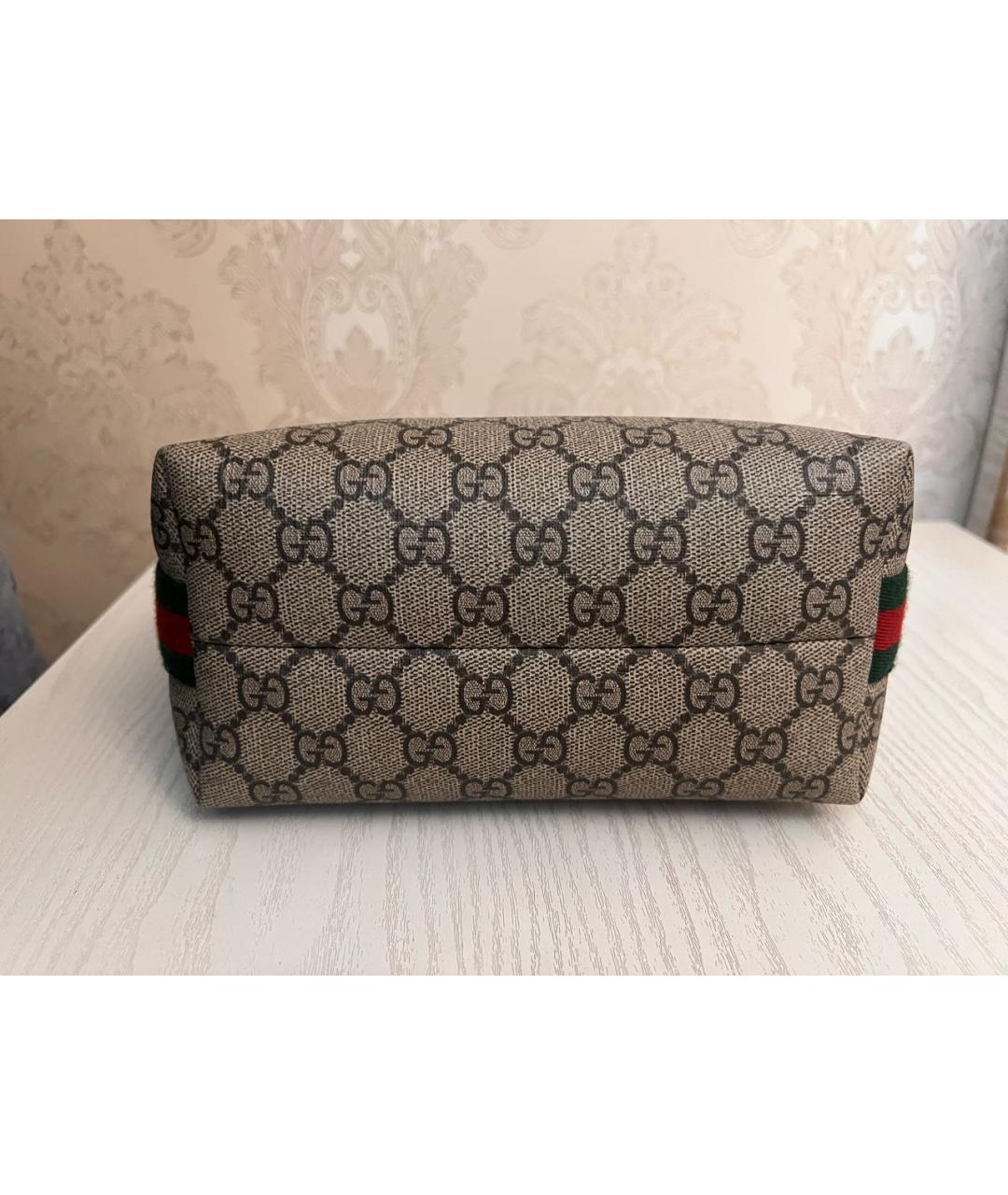 GUCCI Коричневая кожаная сумка с короткими ручками, фото 5