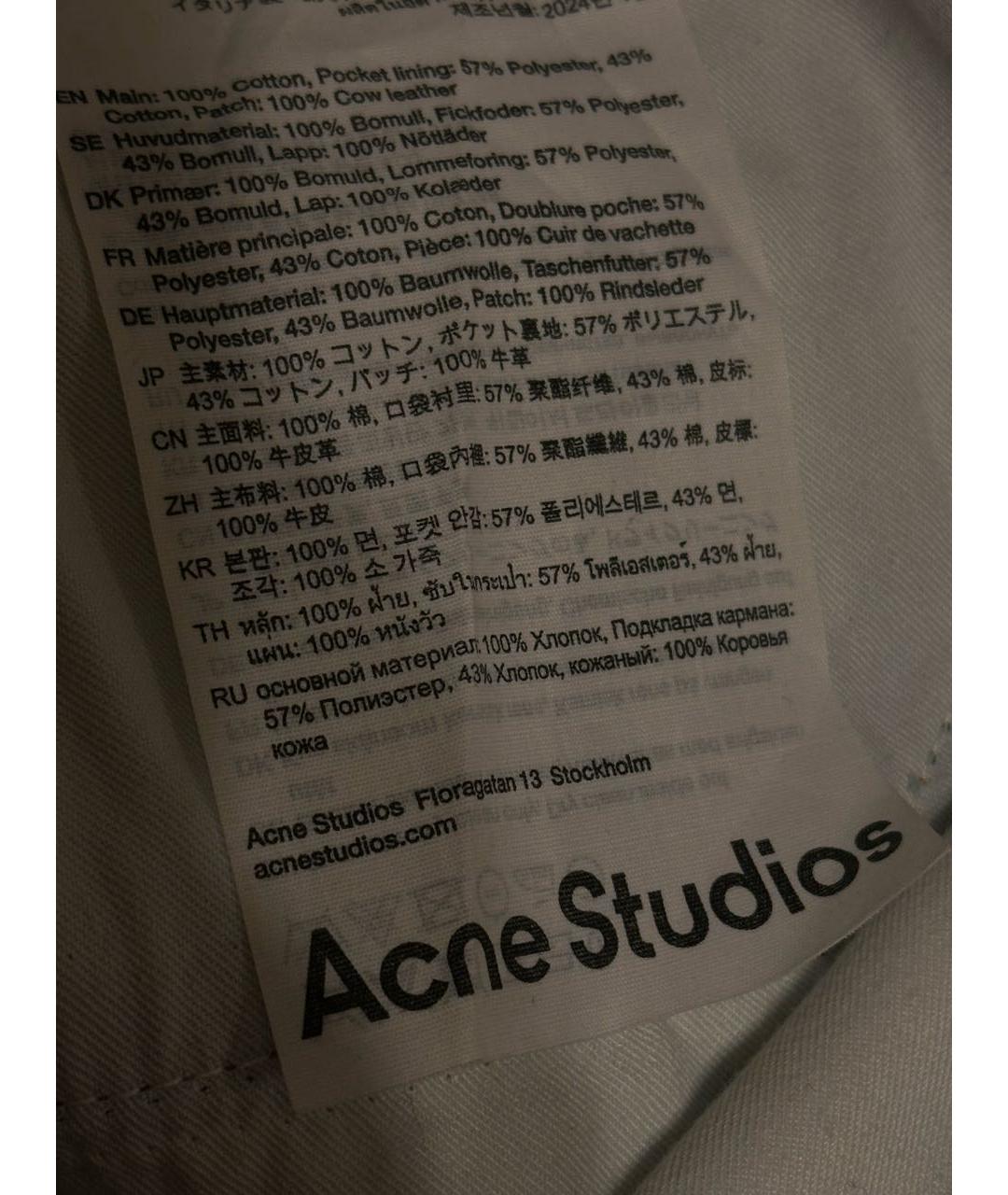ACNE STUDIOS Темно-синие деним шорты, фото 8