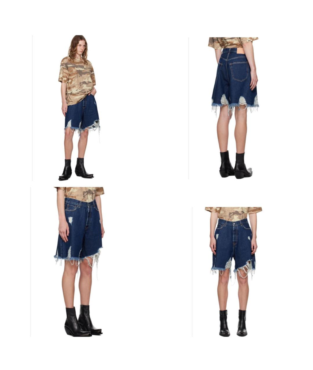 ACNE STUDIOS Темно-синие деним шорты, фото 5