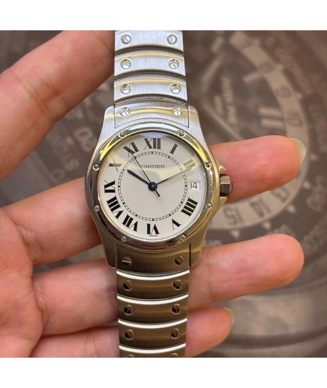 CARTIER Серебряные часы, фото 2