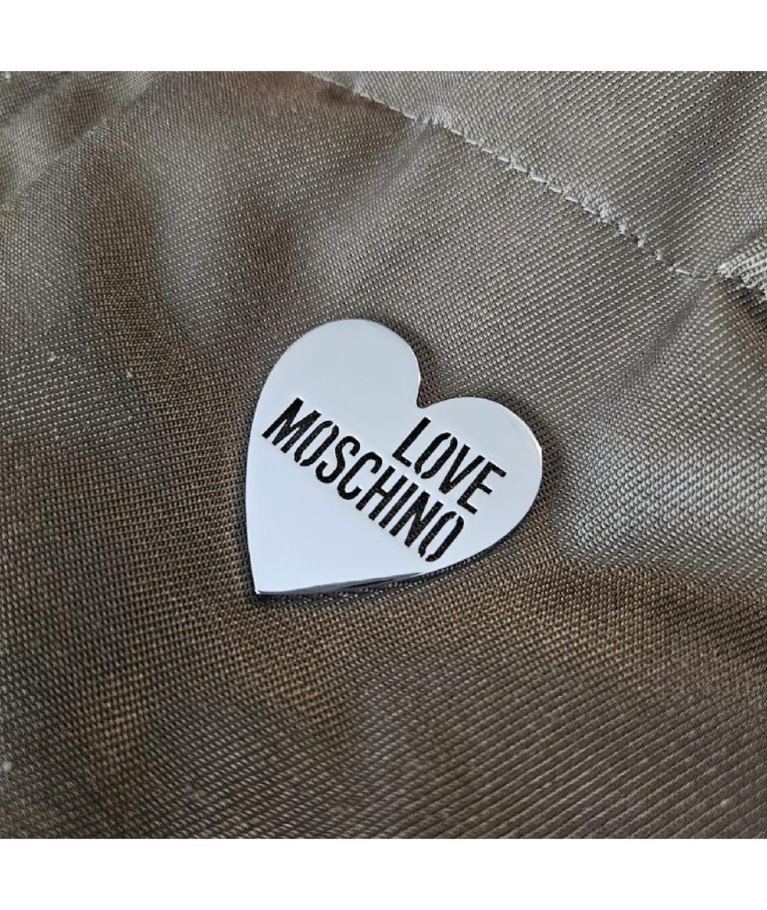 LOVE MOSCHINO Хаки полиэстеровая куртка, фото 4