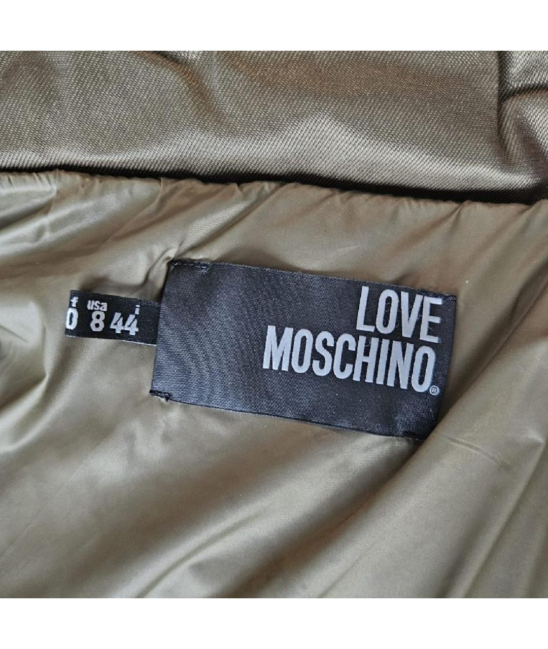 LOVE MOSCHINO Хаки полиэстеровая куртка, фото 5