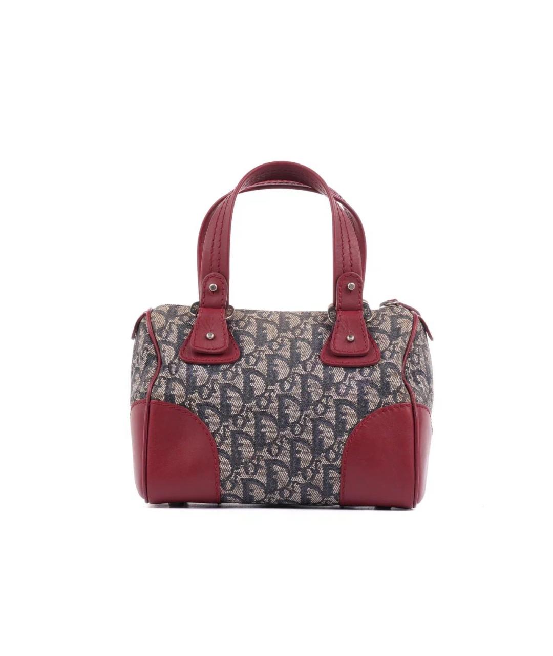 CHRISTIAN DIOR Бордовая тканевая сумка с короткими ручками, фото 2