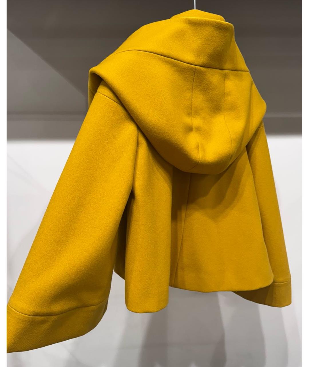 ALEXANDER MCQUEEN Горчичное шерстяное пальто, фото 4