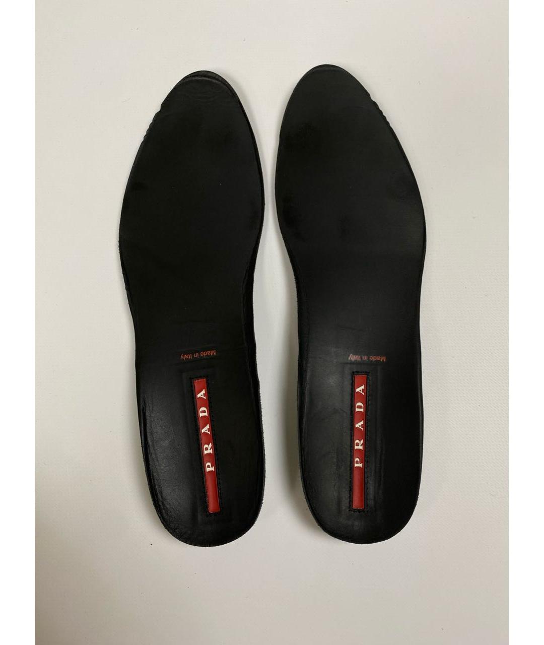 PRADA Горчичные низкие ботинки из лакированной кожи, фото 7