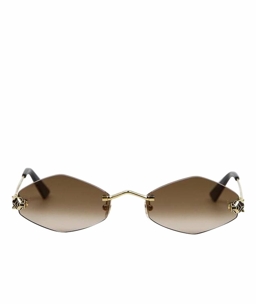 CARTIER Золотые металлические солнцезащитные очки, фото 1