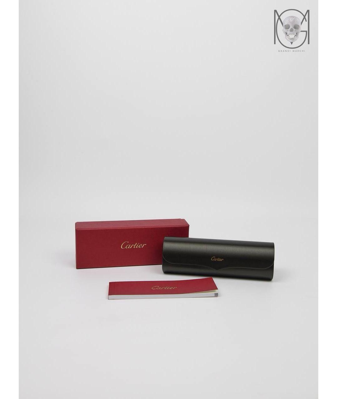 CARTIER Золотые металлические солнцезащитные очки, фото 7