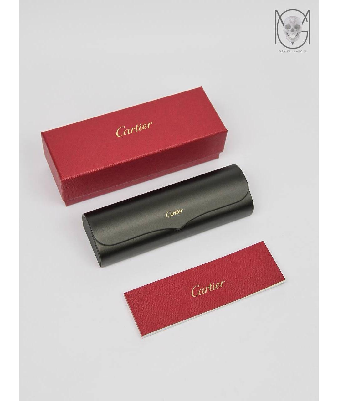 CARTIER Золотые металлические солнцезащитные очки, фото 6