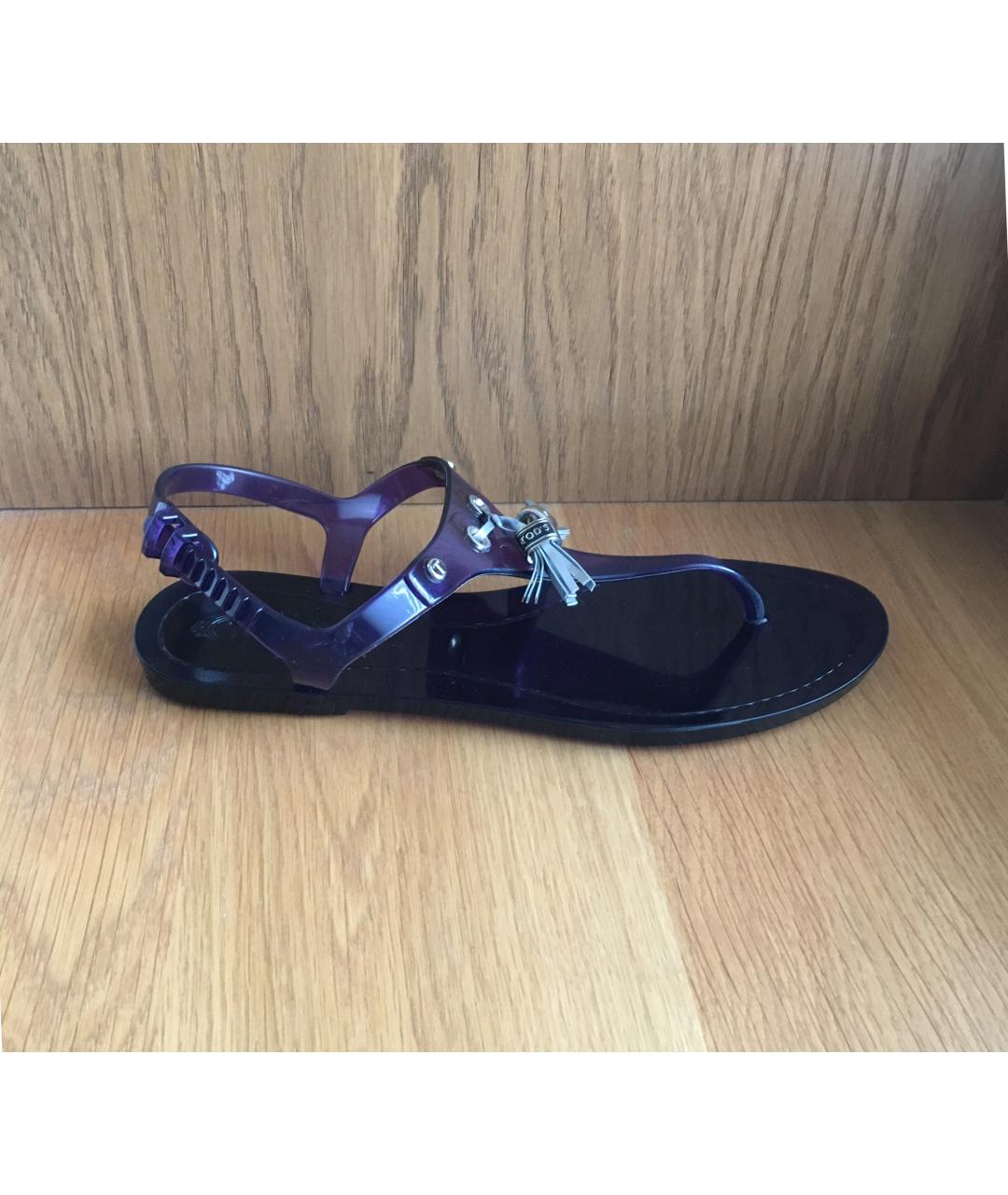 TOD'S Фиолетовые босоножки, фото 9