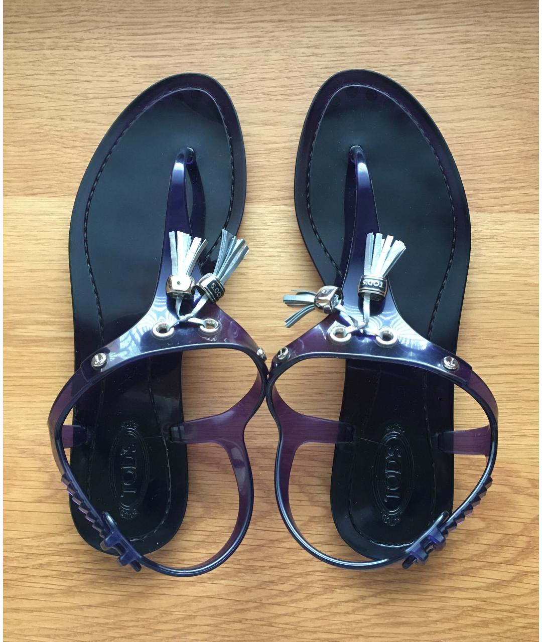 TOD'S Фиолетовые босоножки, фото 8
