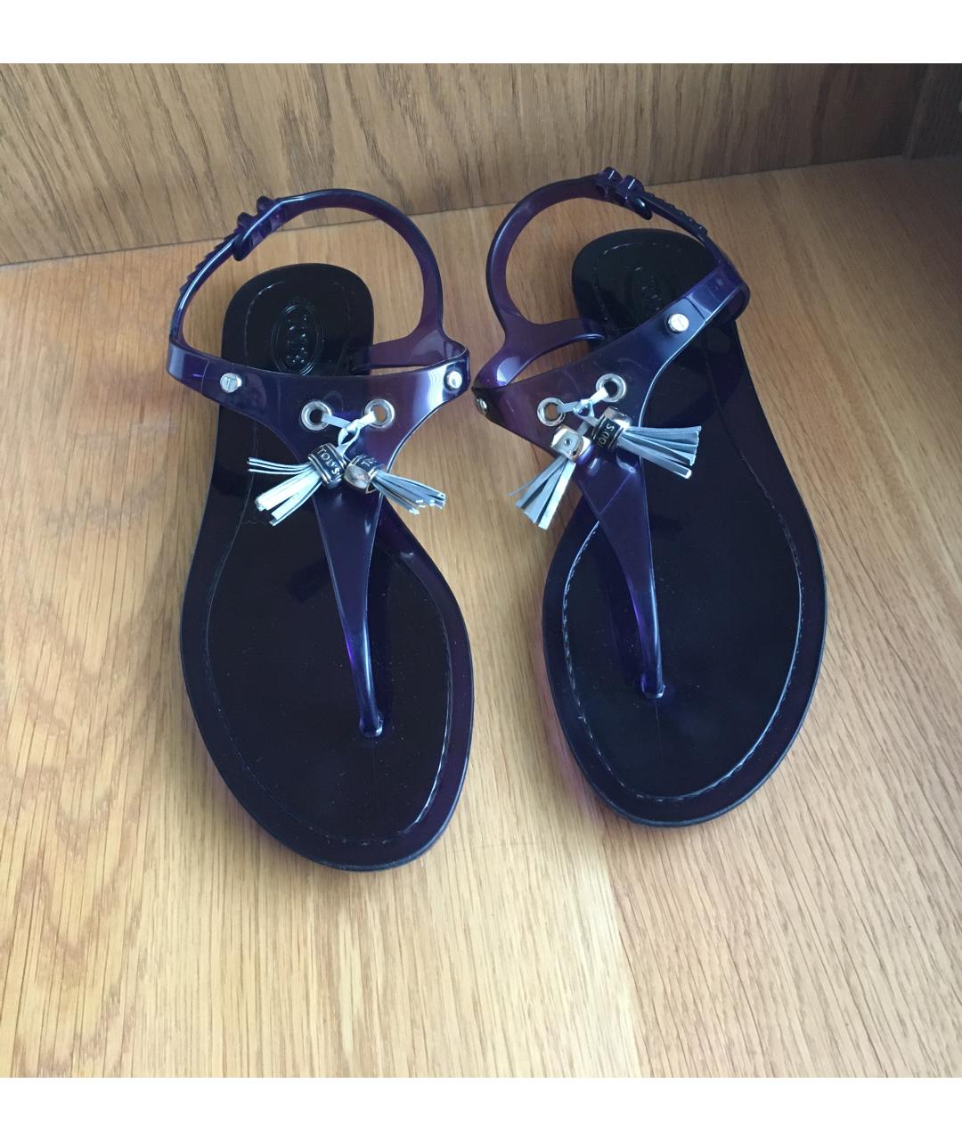 TOD'S Фиолетовые босоножки, фото 4