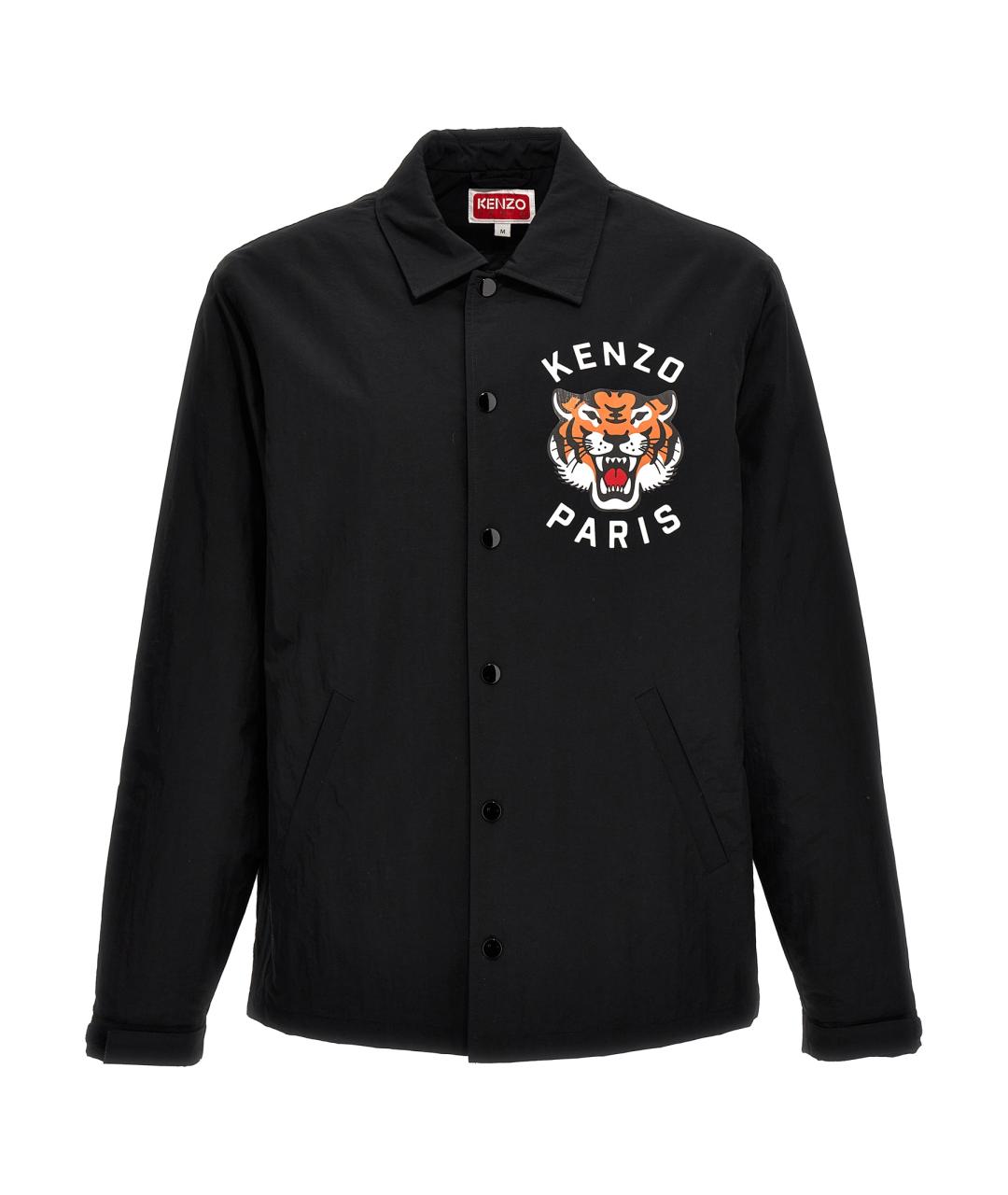 KENZO Черная полиамидовая куртка, фото 1