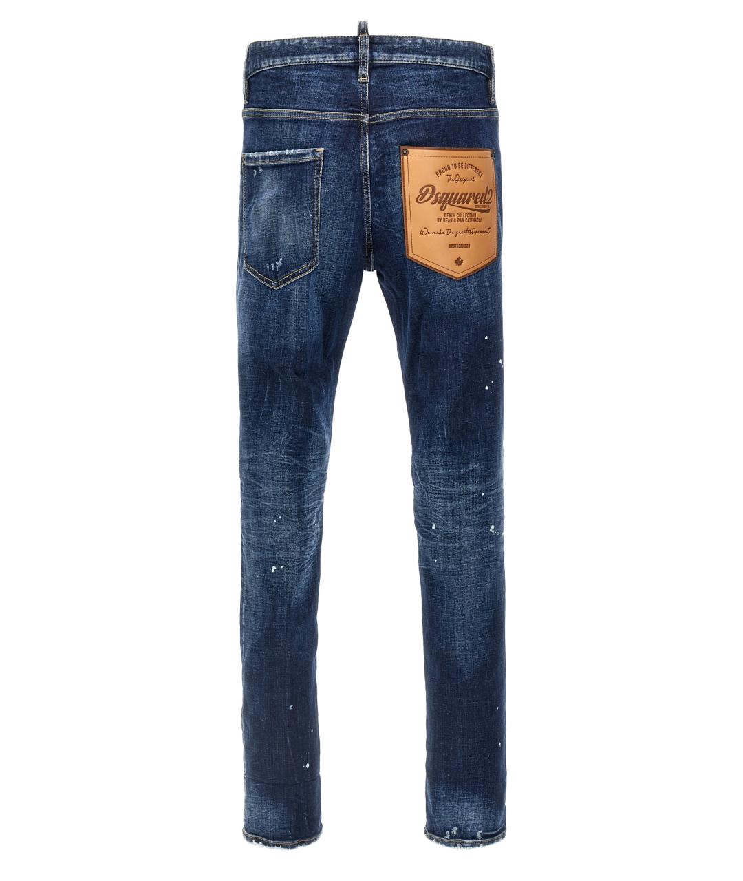 DSQUARED2 Синие хлопковые джинсы скинни, фото 2