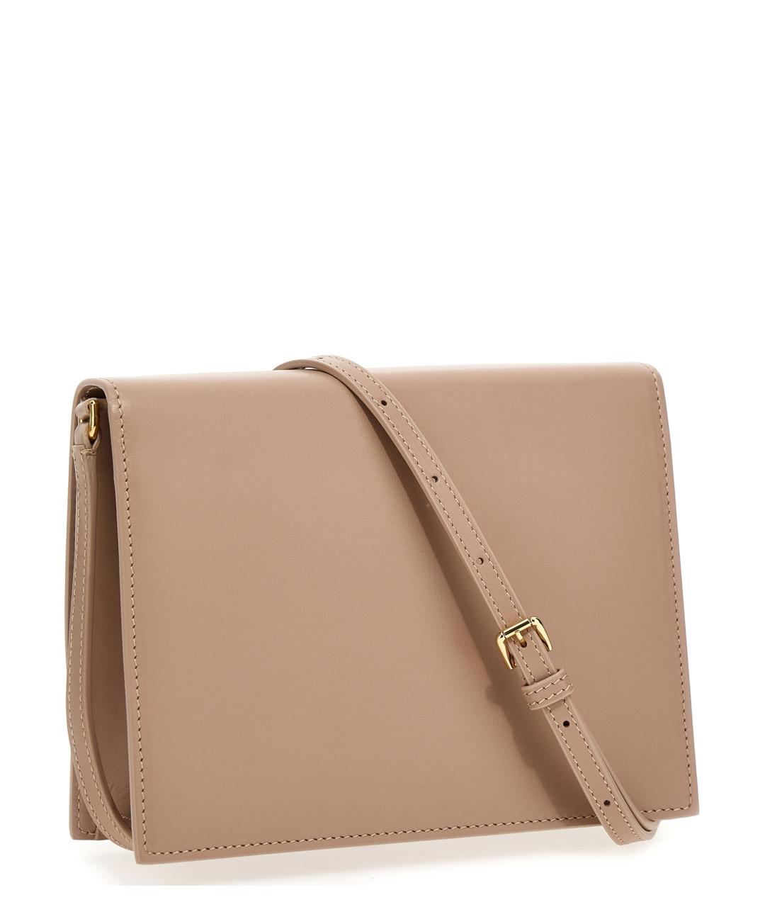 DOLCE&GABBANA Розовая кожаная сумка через плечо, фото 2