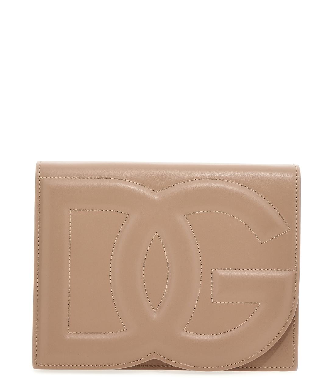 DOLCE&GABBANA Розовая кожаная сумка через плечо, фото 1