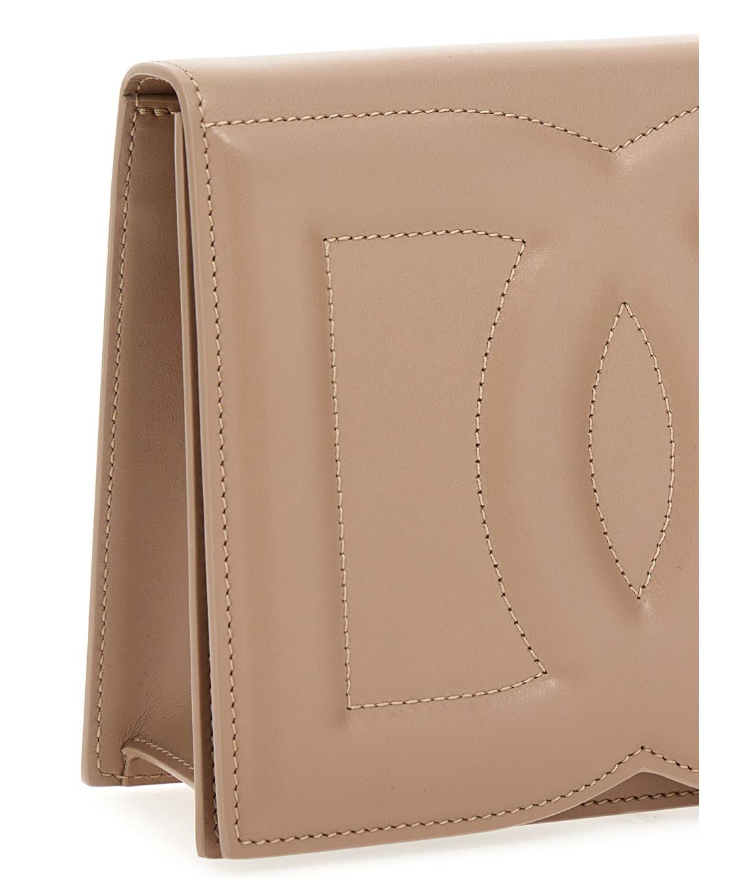 DOLCE&GABBANA Розовая кожаная сумка через плечо, фото 3