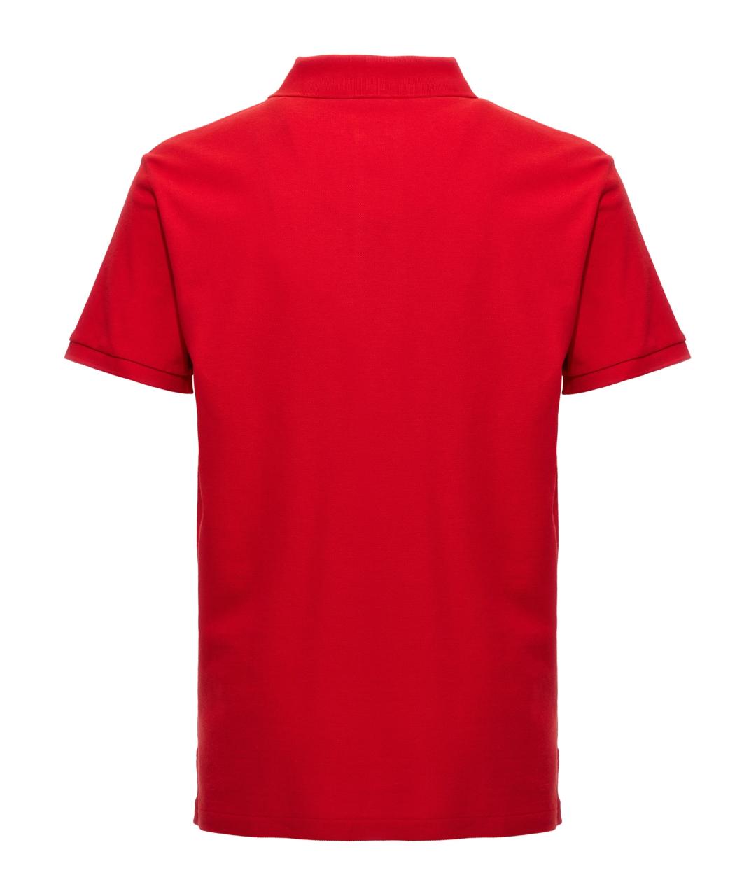 POLO RALPH LAUREN Красное хлопковое поло с коротким рукавом, фото 2
