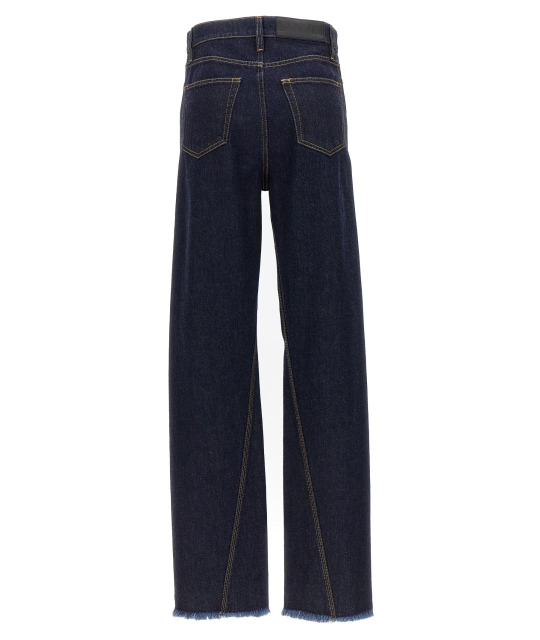 LANVIN Синие хлопковые прямые джинсы, фото 2