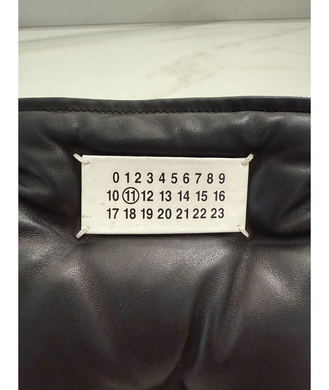 MAISON MARGIELA Черная кожаная сумка через плечо, фото 4