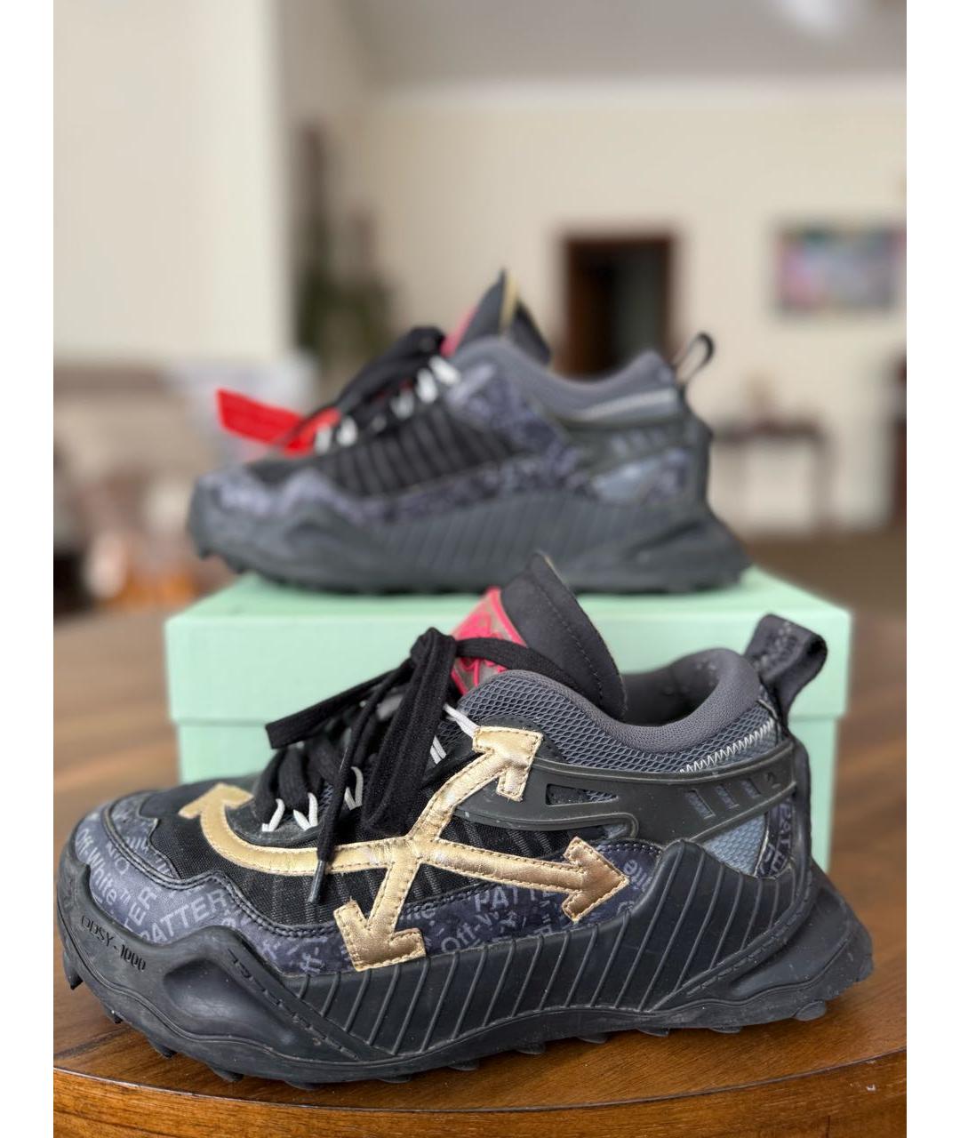 OFF-WHITE Черные кроссовки, фото 2