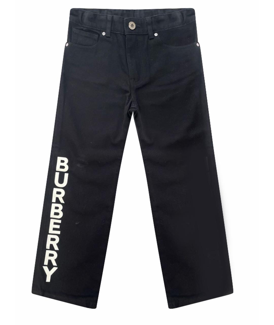 BURBERRY KIDS Черные деним детские джинсы, фото 1