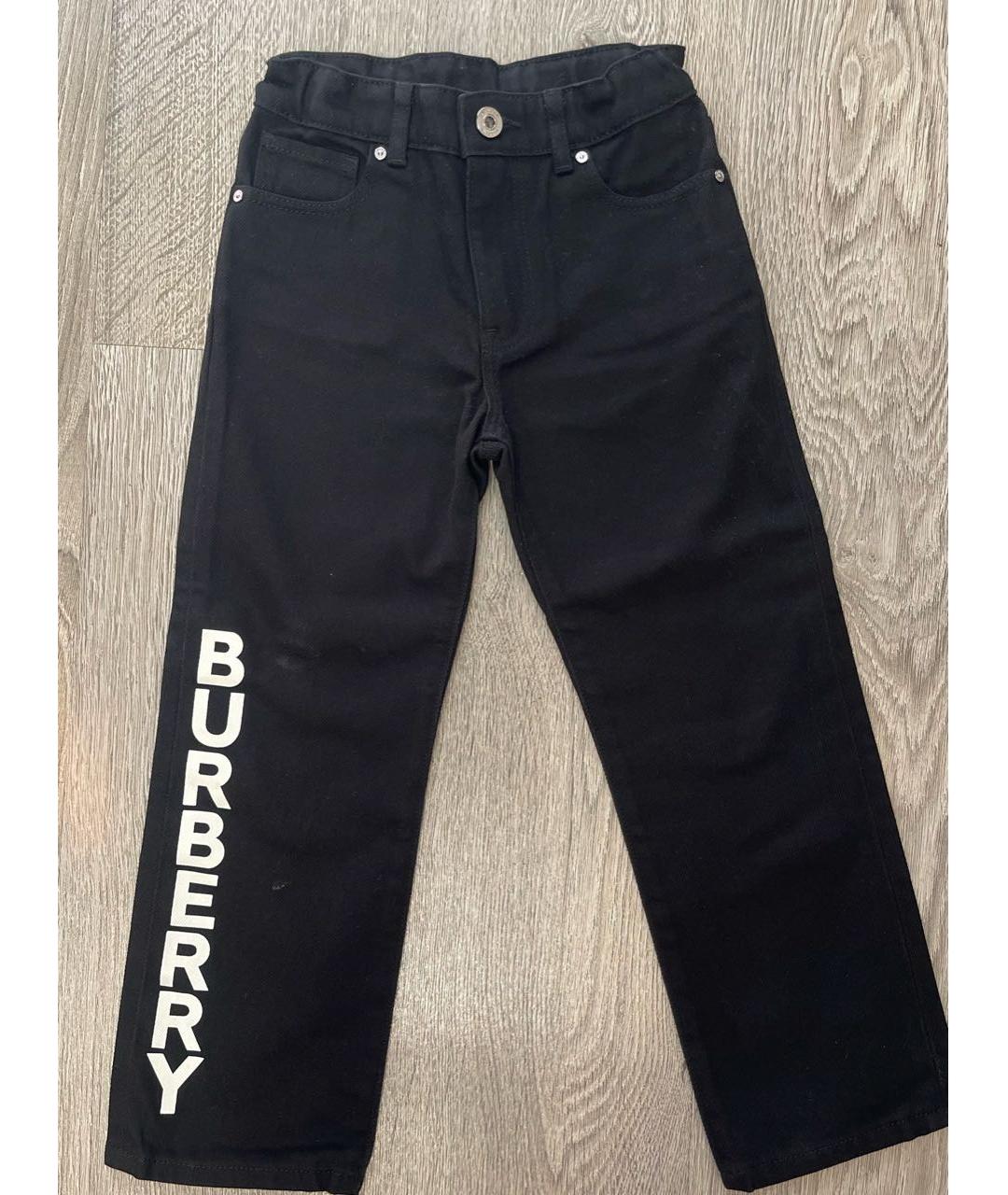 BURBERRY KIDS Черные деним детские джинсы, фото 7