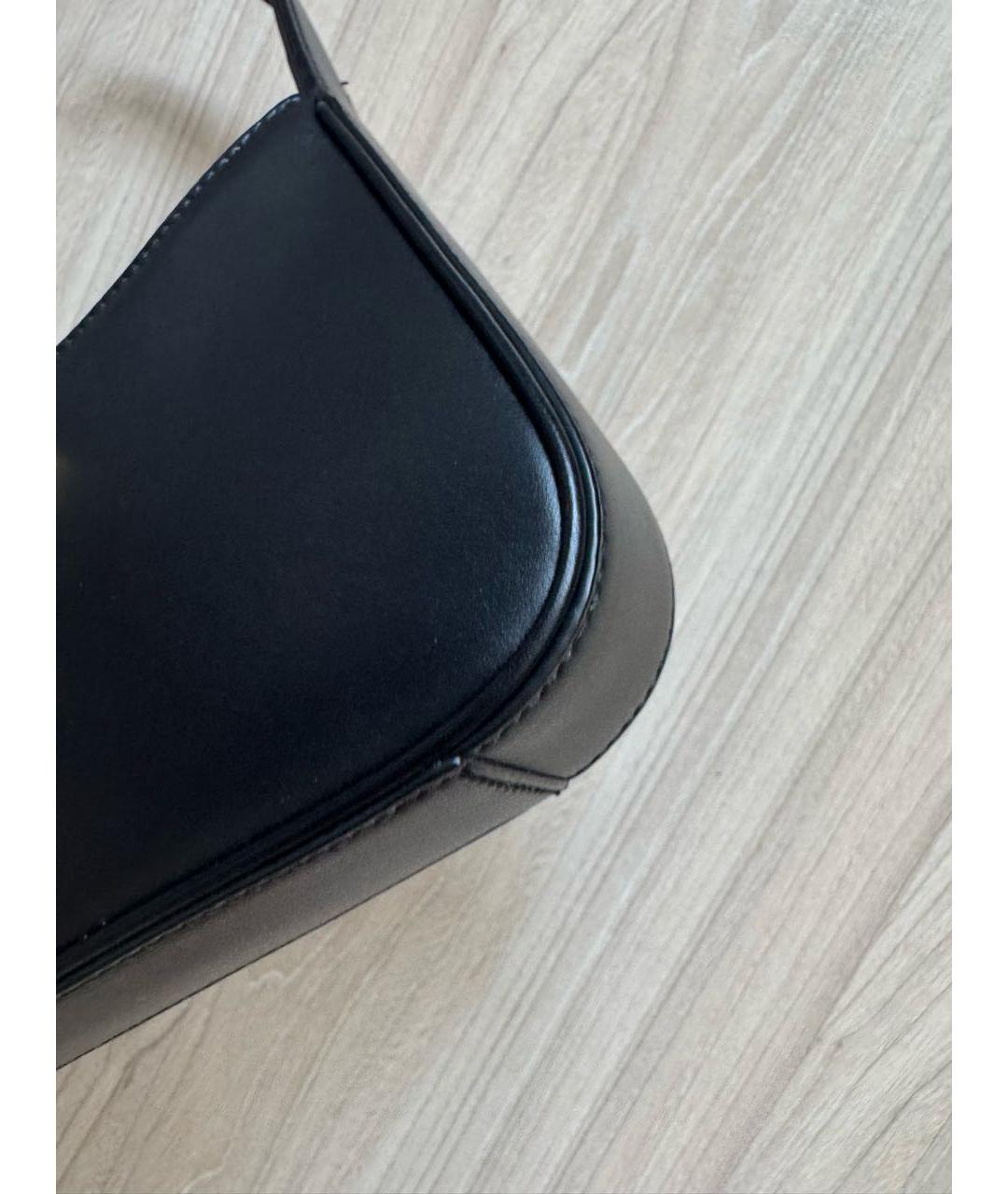 SAINT LAURENT Черная кожаная сумка с короткими ручками, фото 3