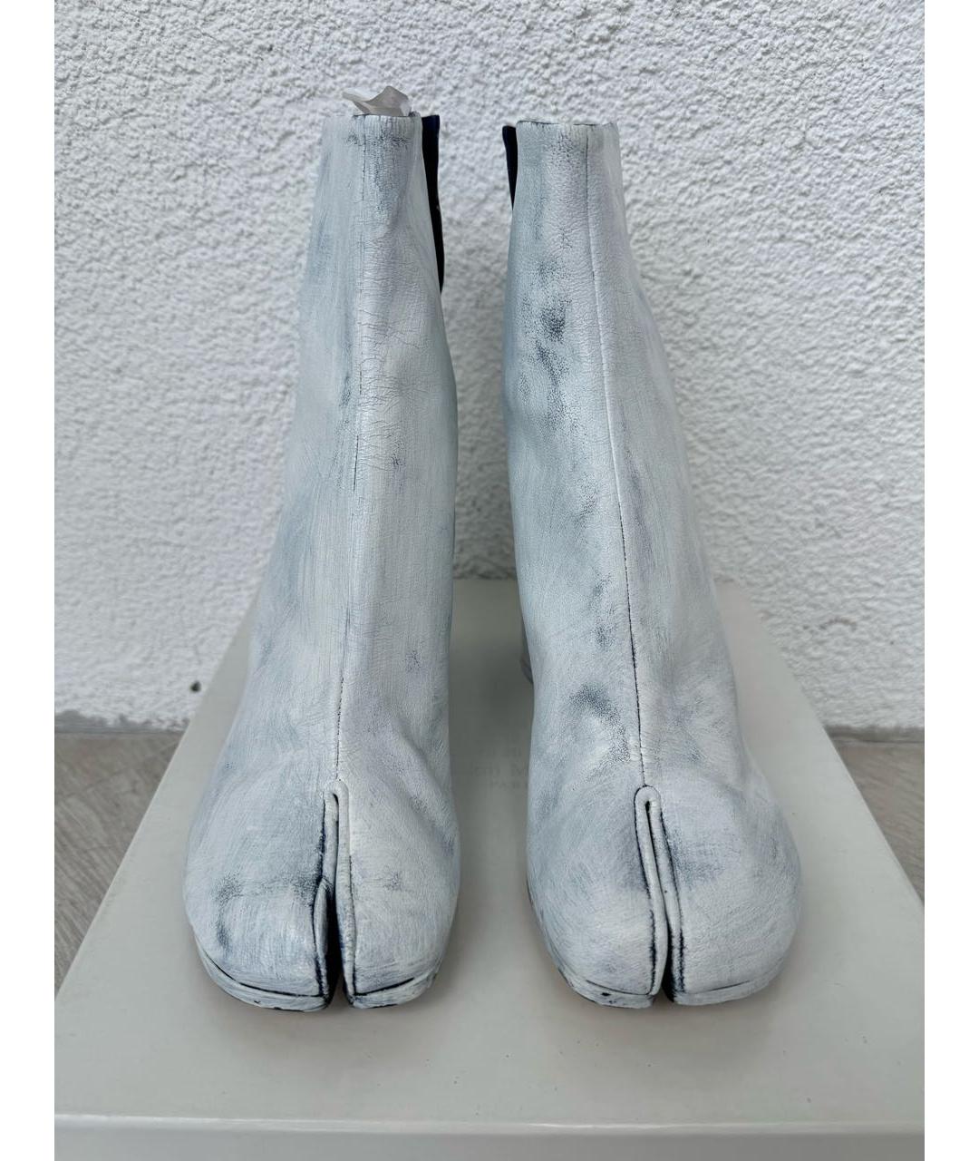 MAISON MARGIELA Белые кожаные ботильоны, фото 2