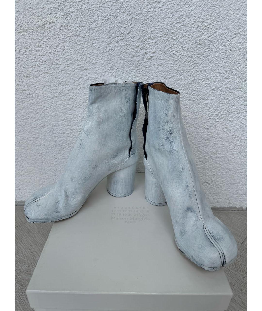 MAISON MARGIELA Белые кожаные ботильоны, фото 7