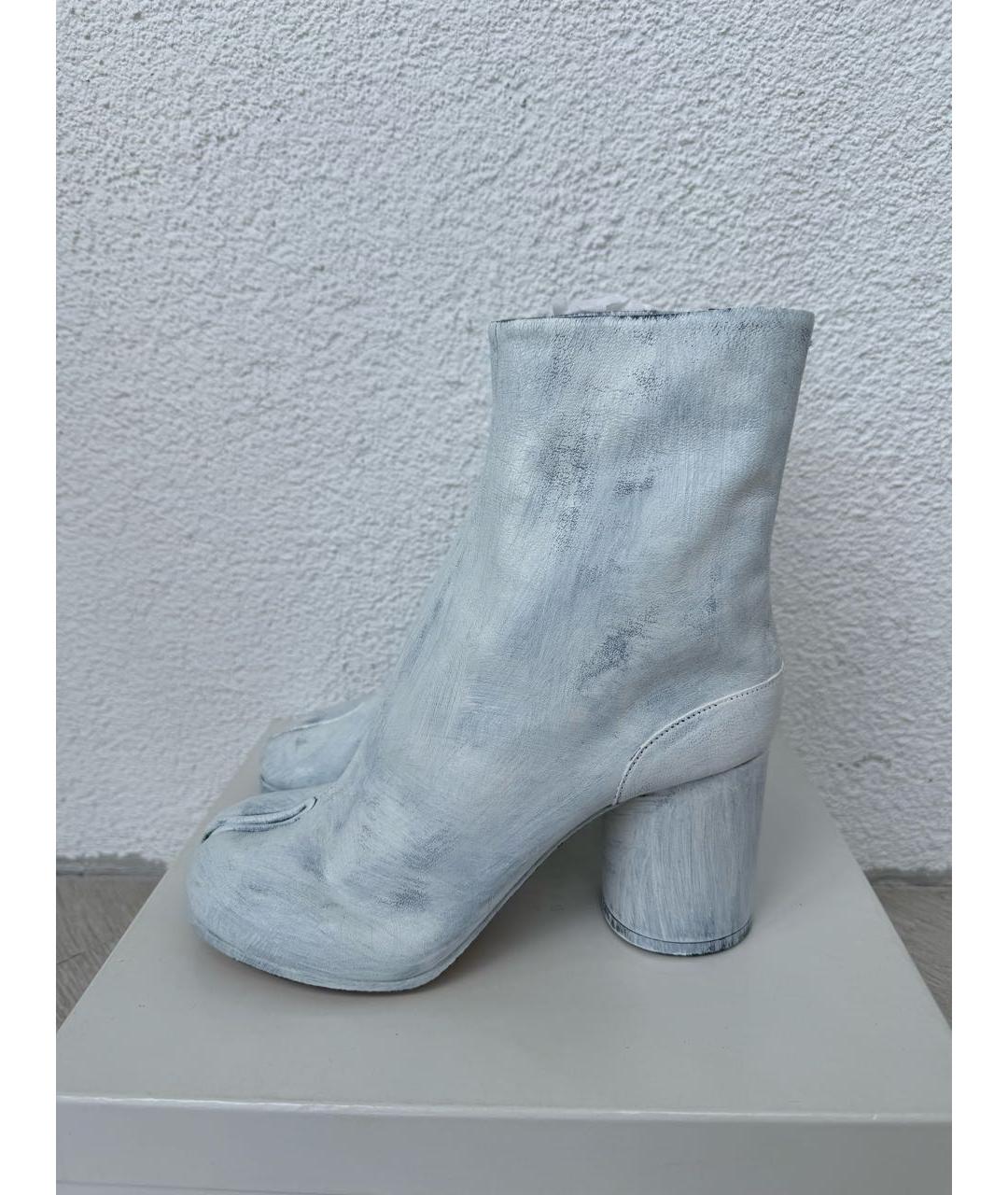 MAISON MARGIELA Белые кожаные ботильоны, фото 5