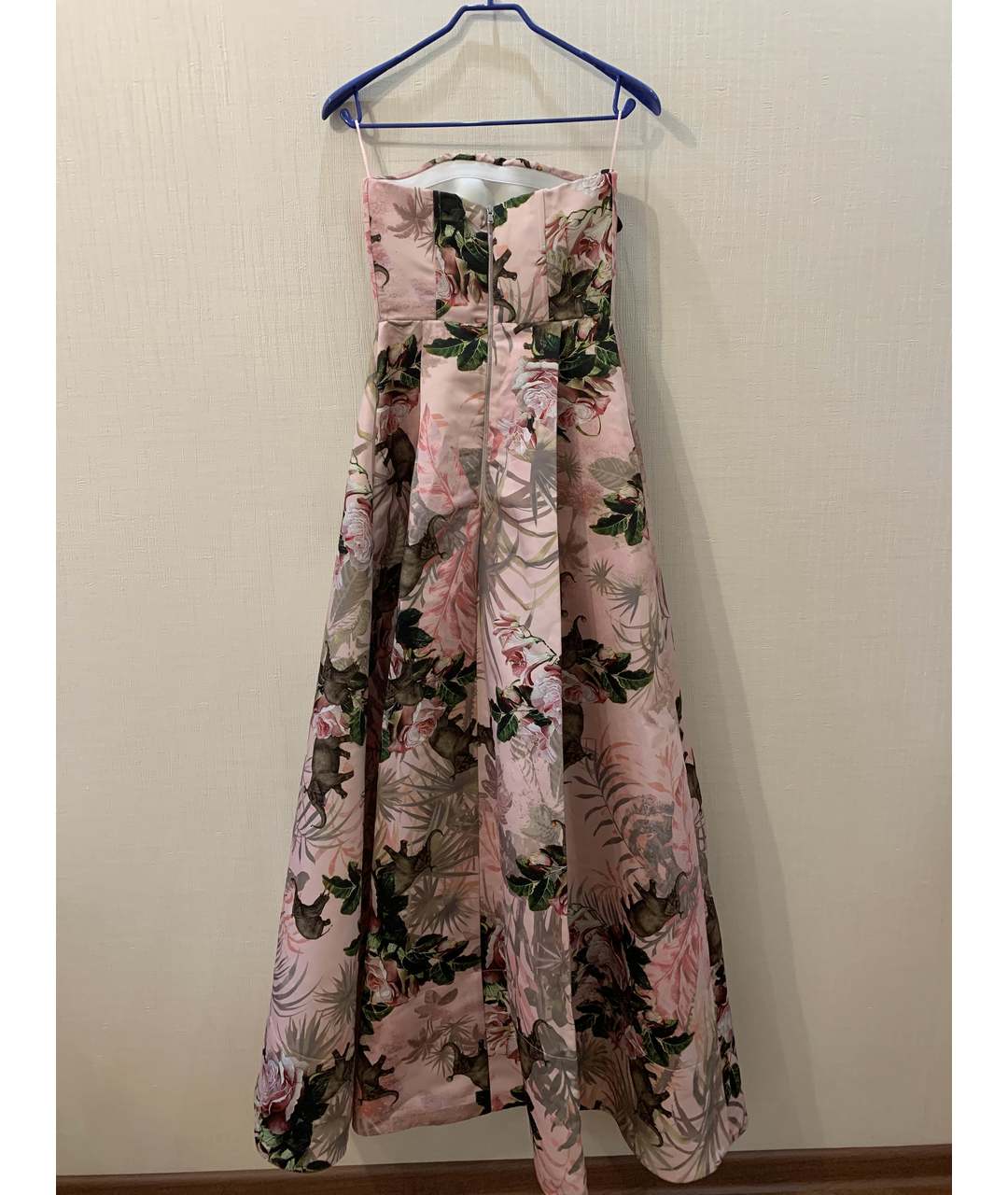 PINKO Розовое атласное вечернее платье, фото 3