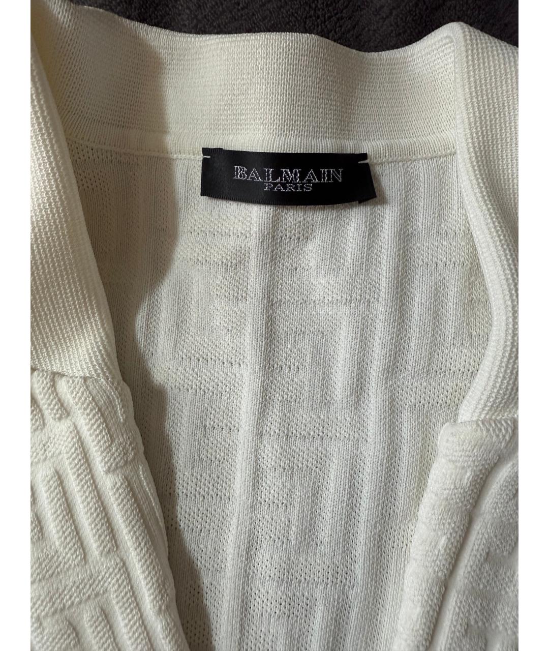BALMAIN Белый вискозный кардиган, фото 2