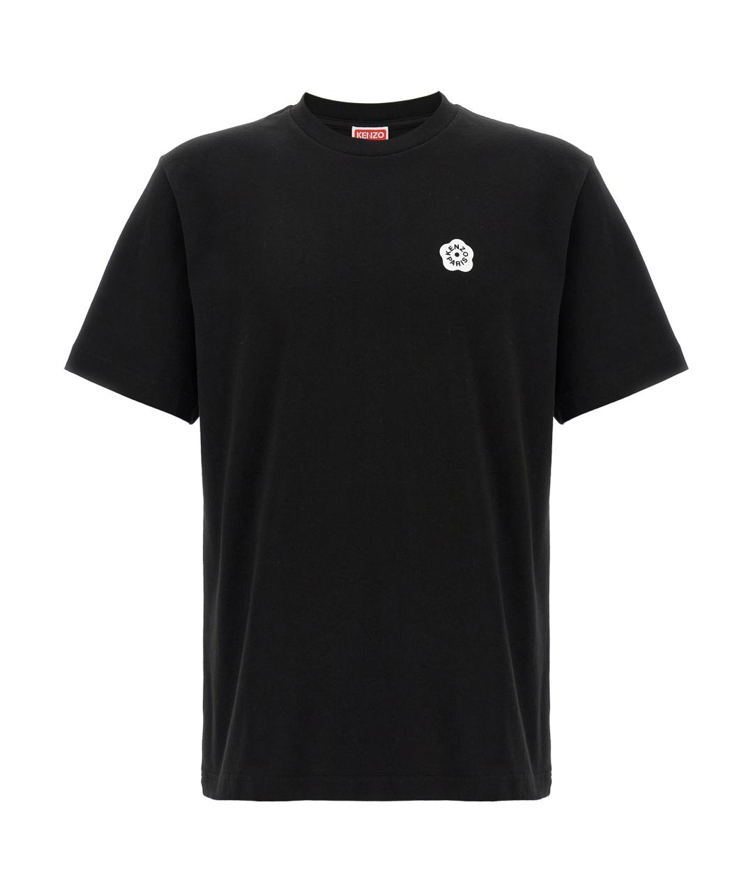 KENZO Черная хлопковая футболка, фото 1