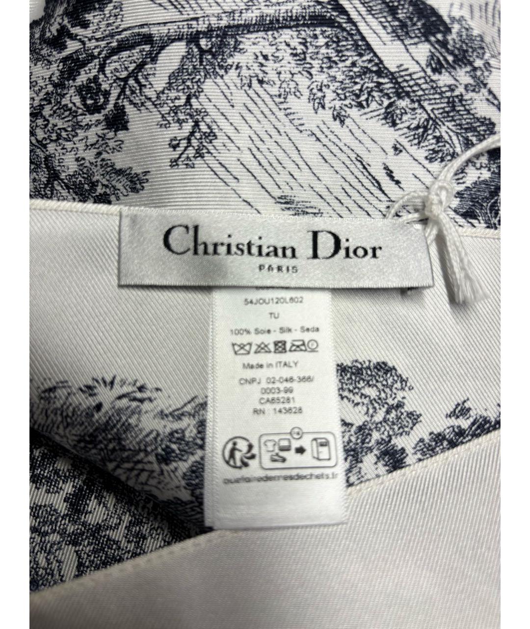 CHRISTIAN DIOR Темно-синяя шелковая блузы, фото 3