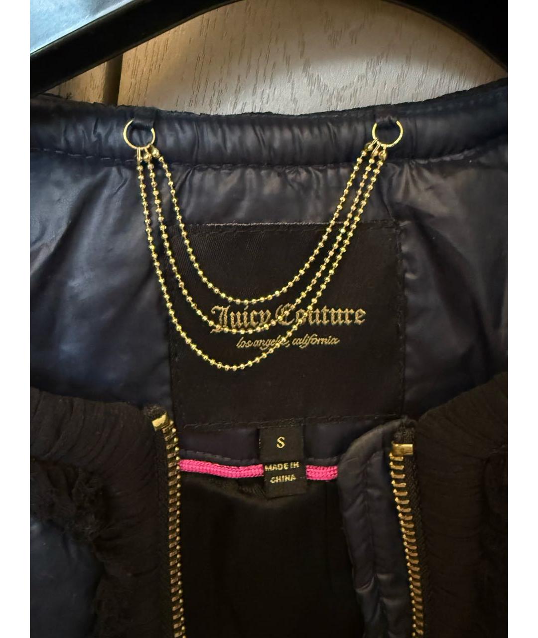 JUICY COUTURE Темно-синяя полиэстеровая куртка, фото 3