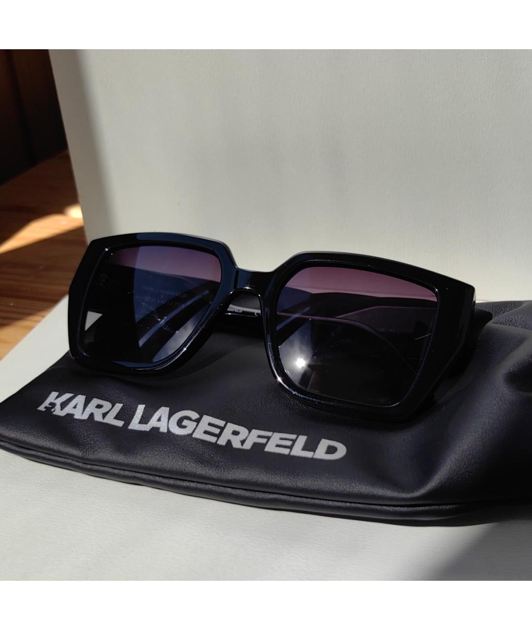 KARL LAGERFELD Черные пластиковые солнцезащитные очки, фото 2