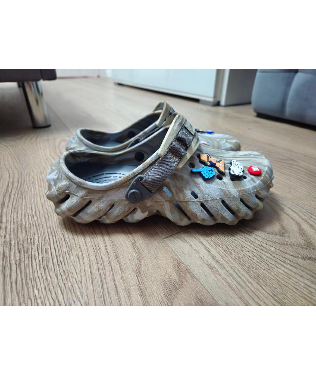 CROCS Бежевые резиновые сабо, фото 6