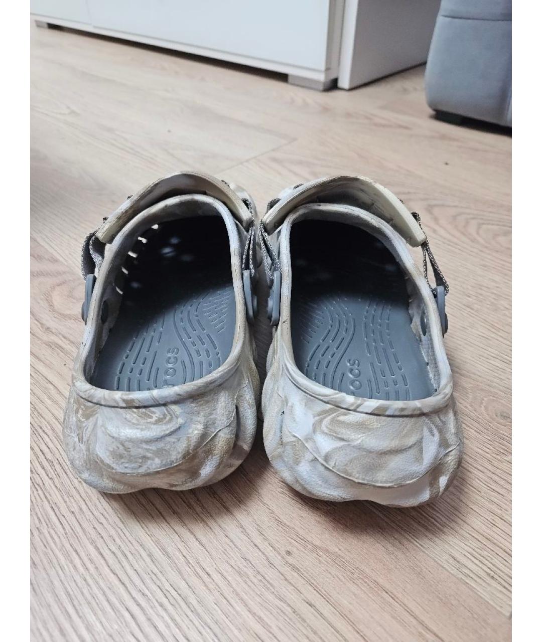 CROCS Бежевые резиновые сабо, фото 4