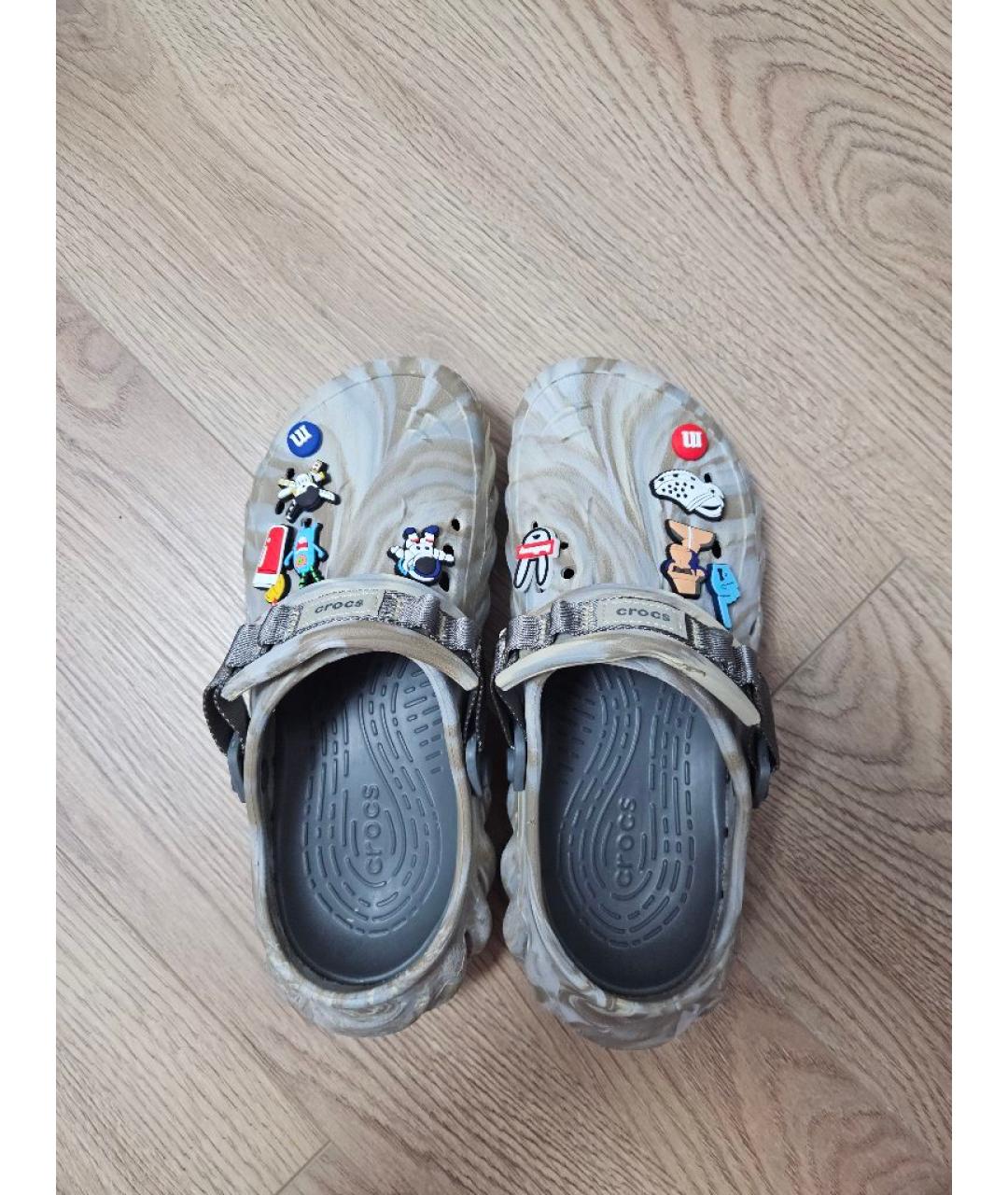 CROCS Бежевые резиновые сабо, фото 3