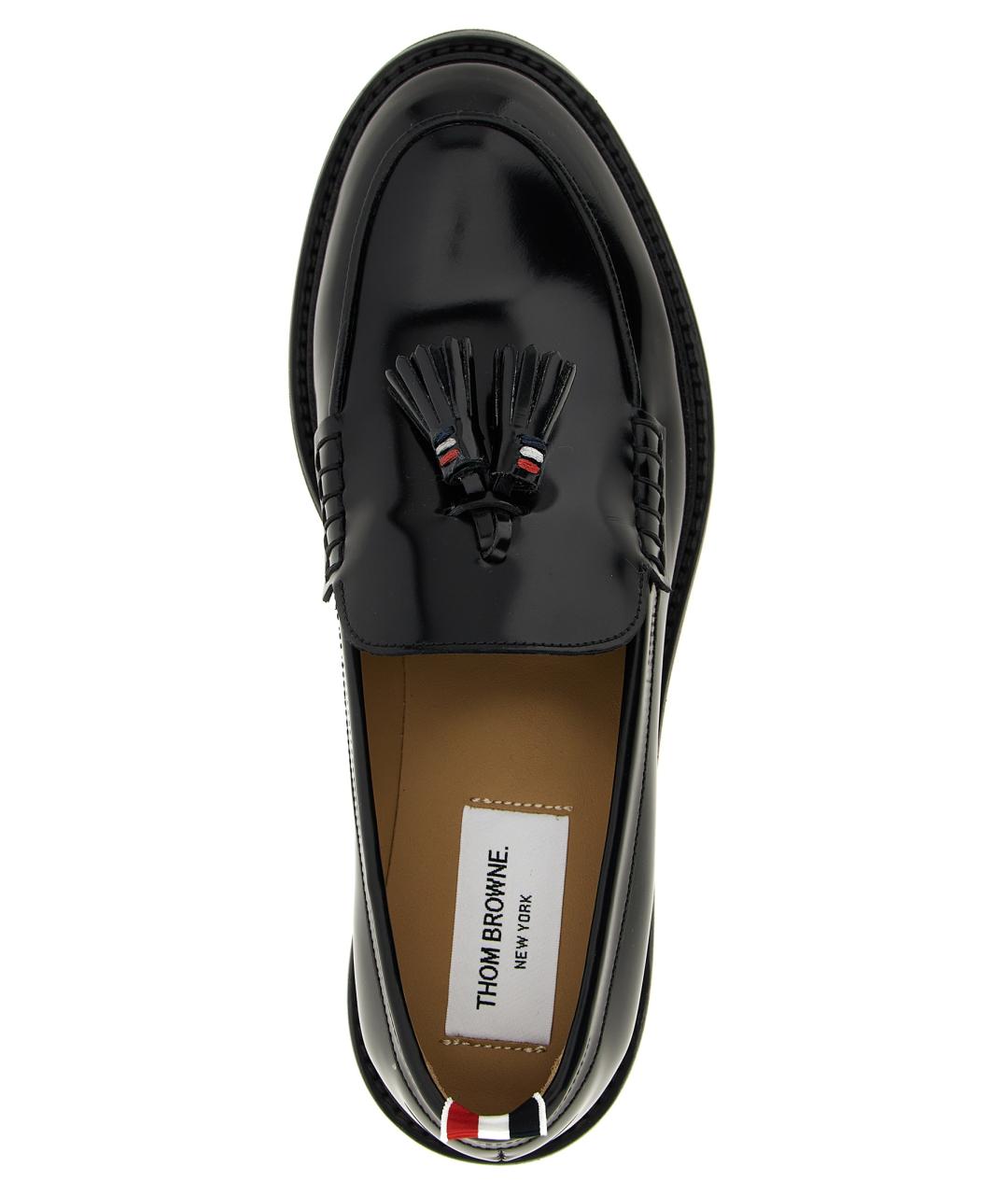 THOM BROWNE Черные кожаные лоферы, фото 4