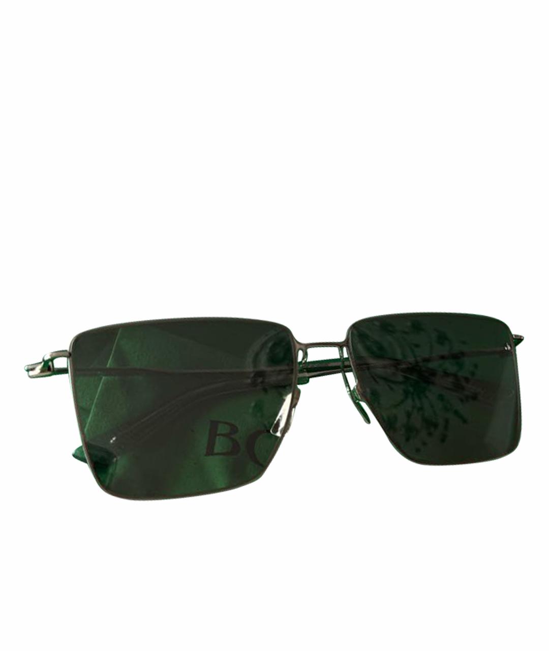 BOTTEGA VENETA Серые металлические солнцезащитные очки, фото 1